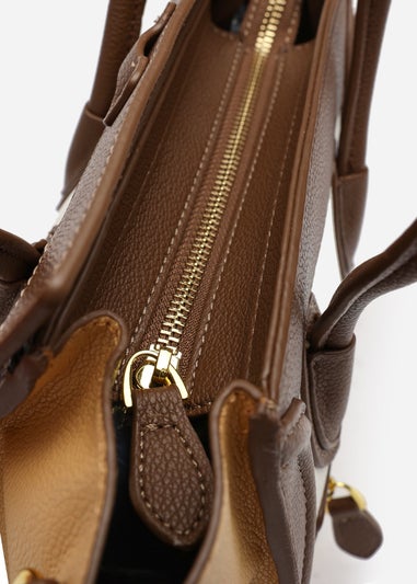 Where's That From Taupe Dulce Front Zip Tote Bag