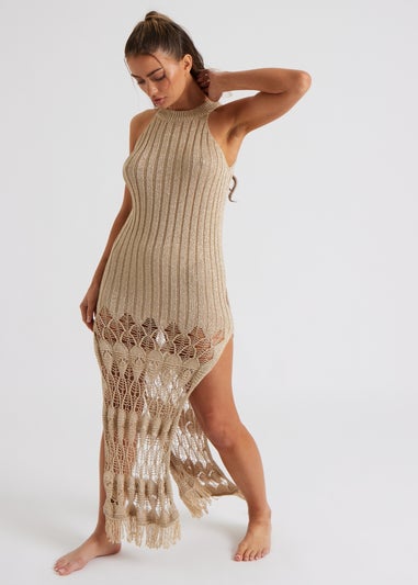 Urban Blisss Crochet Tassel Knit Midaxi Dress