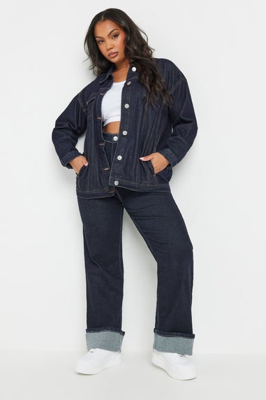 YOURS Curve Indigo Blue Oversized Denim Jacket
