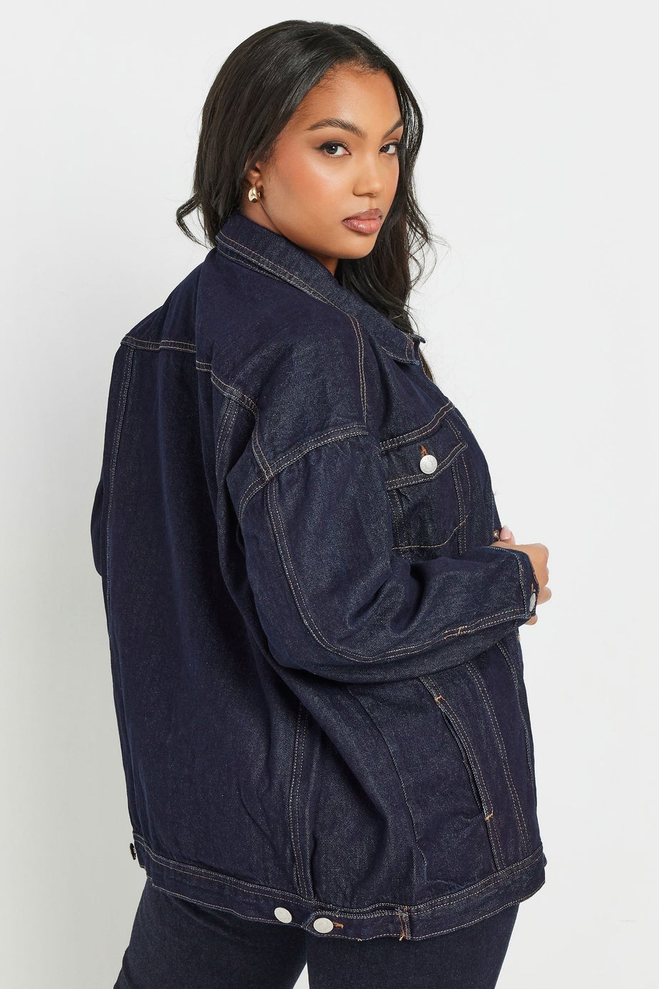 YOURS Curve Indigo Blue Oversized Denim Jacket