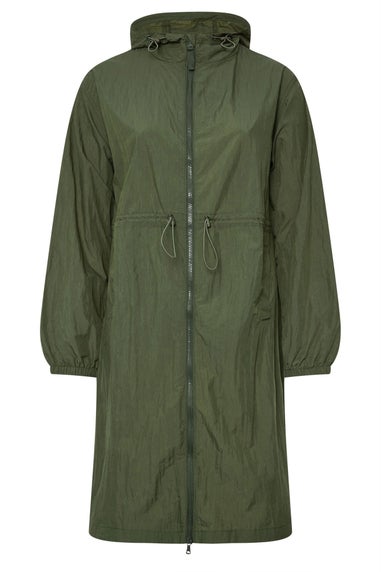 YOURS Curve Khaki Green Lightweight Longline Parka Jacket