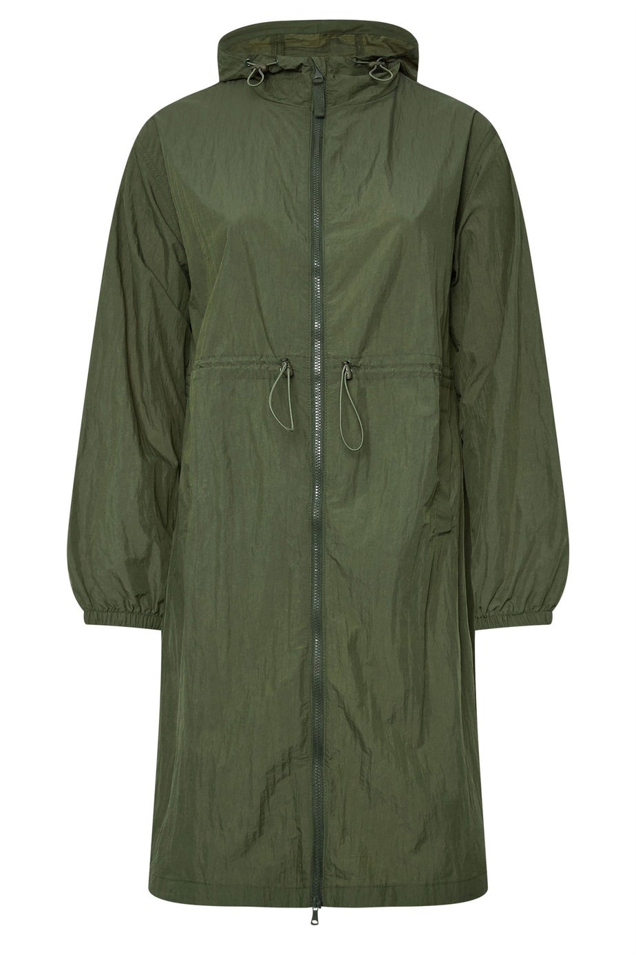 YOURS Curve Khaki Green Lightweight Longline Parka Jacket