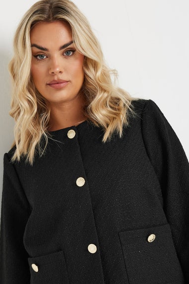 Yours Curve Black Boucle Jacket