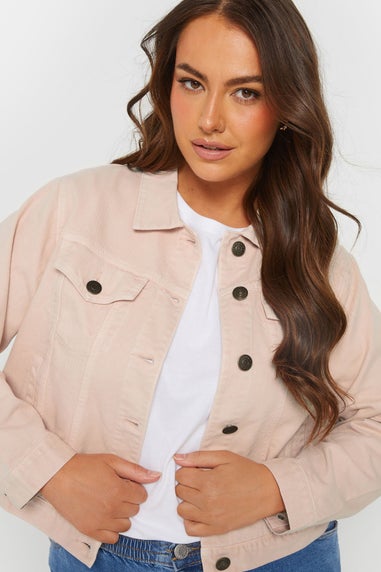 Yours Curve Pink Classic Denim Jacket
