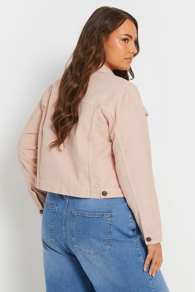 Yours Curve Pink Classic Denim Jacket