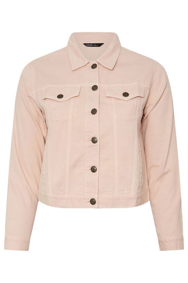 Yours Curve Pink Classic Denim Jacket