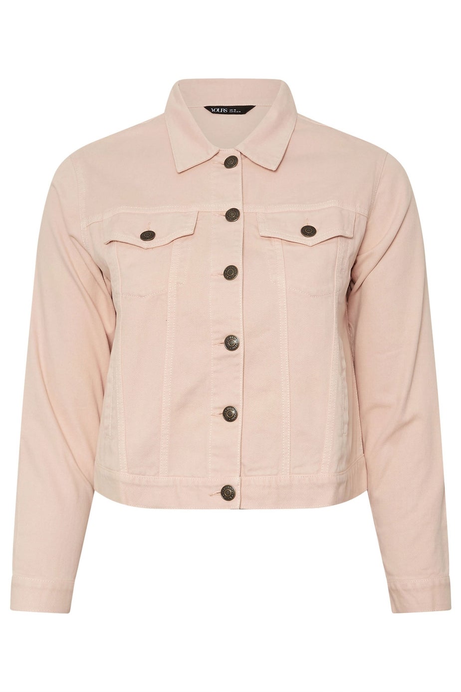 Yours Curve Pink Classic Denim Jacket