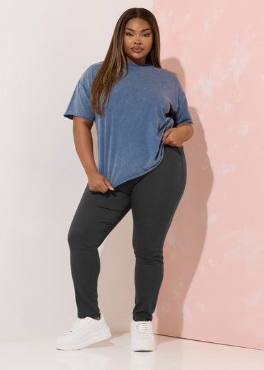Yours Curve Grey Stretch Pull On GRACE Jeggings