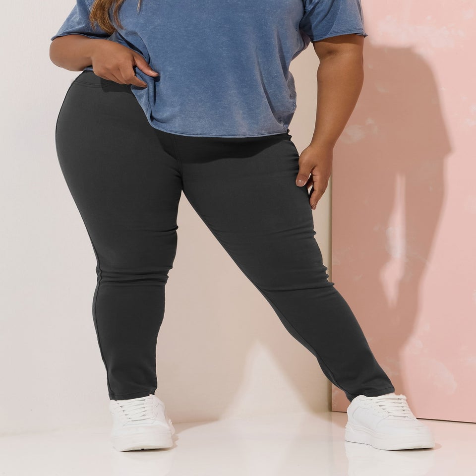Yours Curve Grey Stretch Pull On GRACE Jeggings