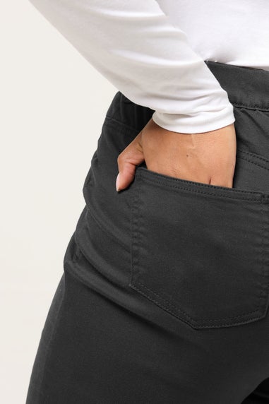 Yours Curve Grey Stretch Pull On GRACE Jeggings