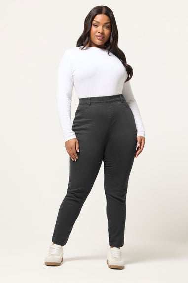 Yours Curve Grey Stretch Pull On GRACE Jeggings