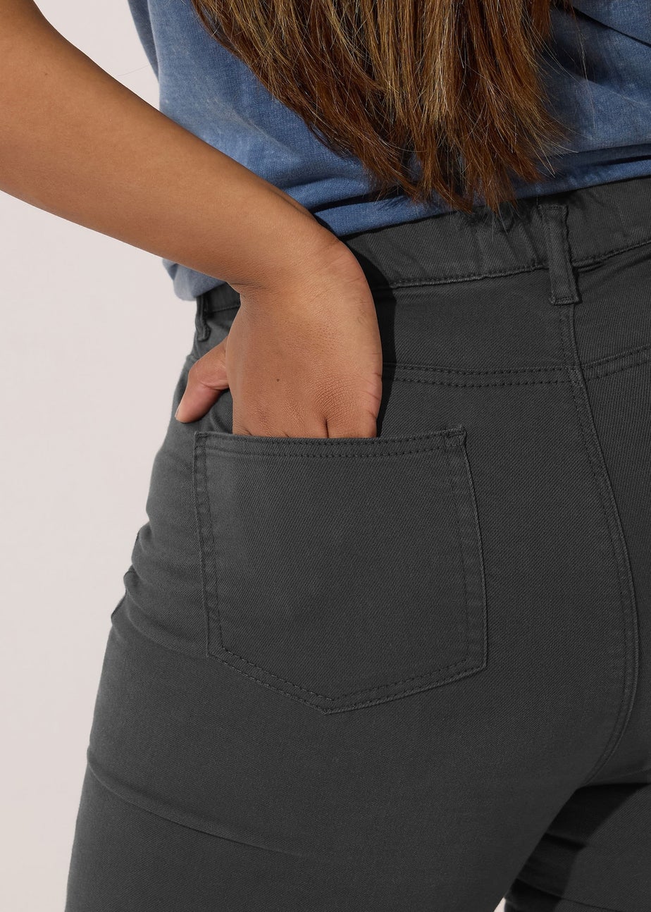 Yours Curve Grey Stretch Pull On GRACE Jeggings