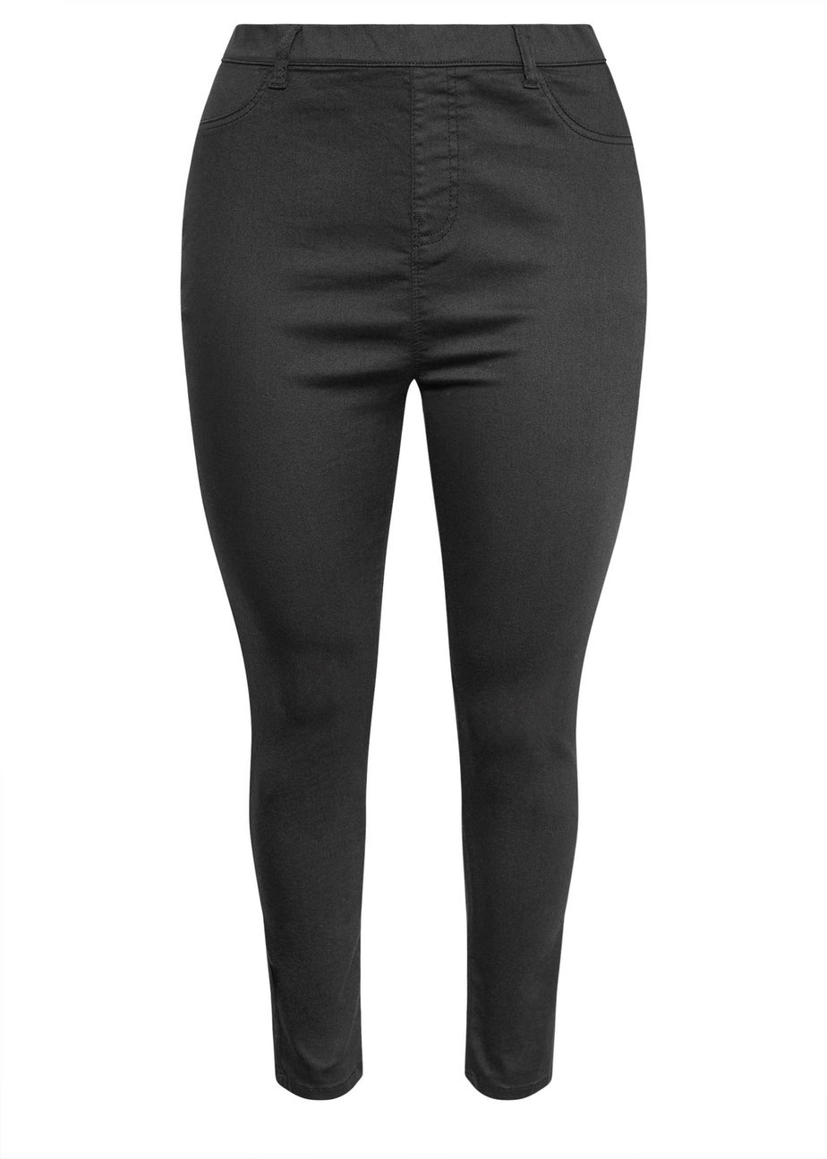 Yours Curve Grey Stretch Pull On GRACE Jeggings