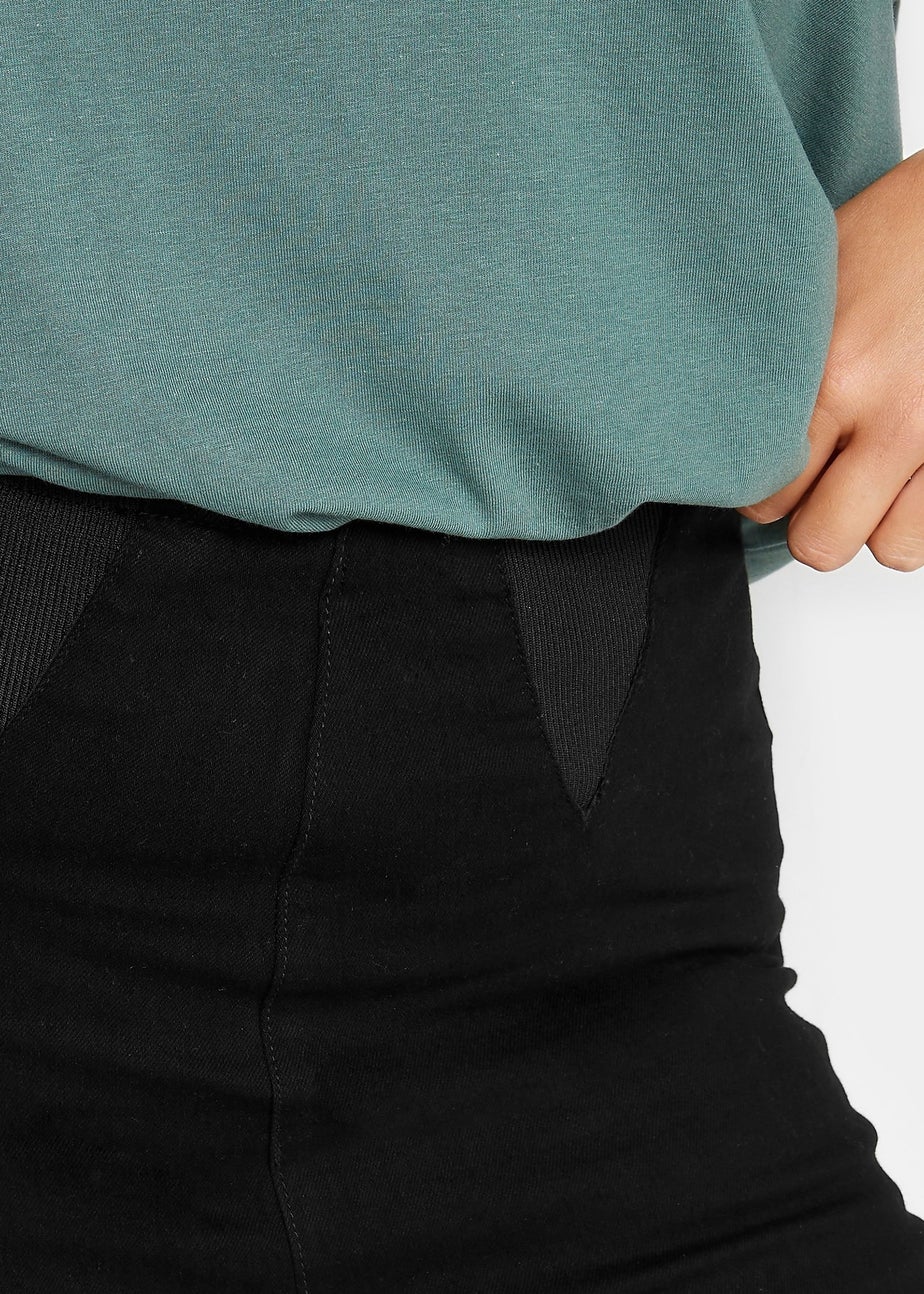 Yours Curve Bestseller Black Elasticated Insert Shaper Stretch Jeggings