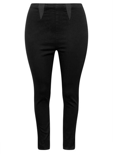 Yours Curve Bestseller Black Elasticated Insert Shaper Stretch Jeggings