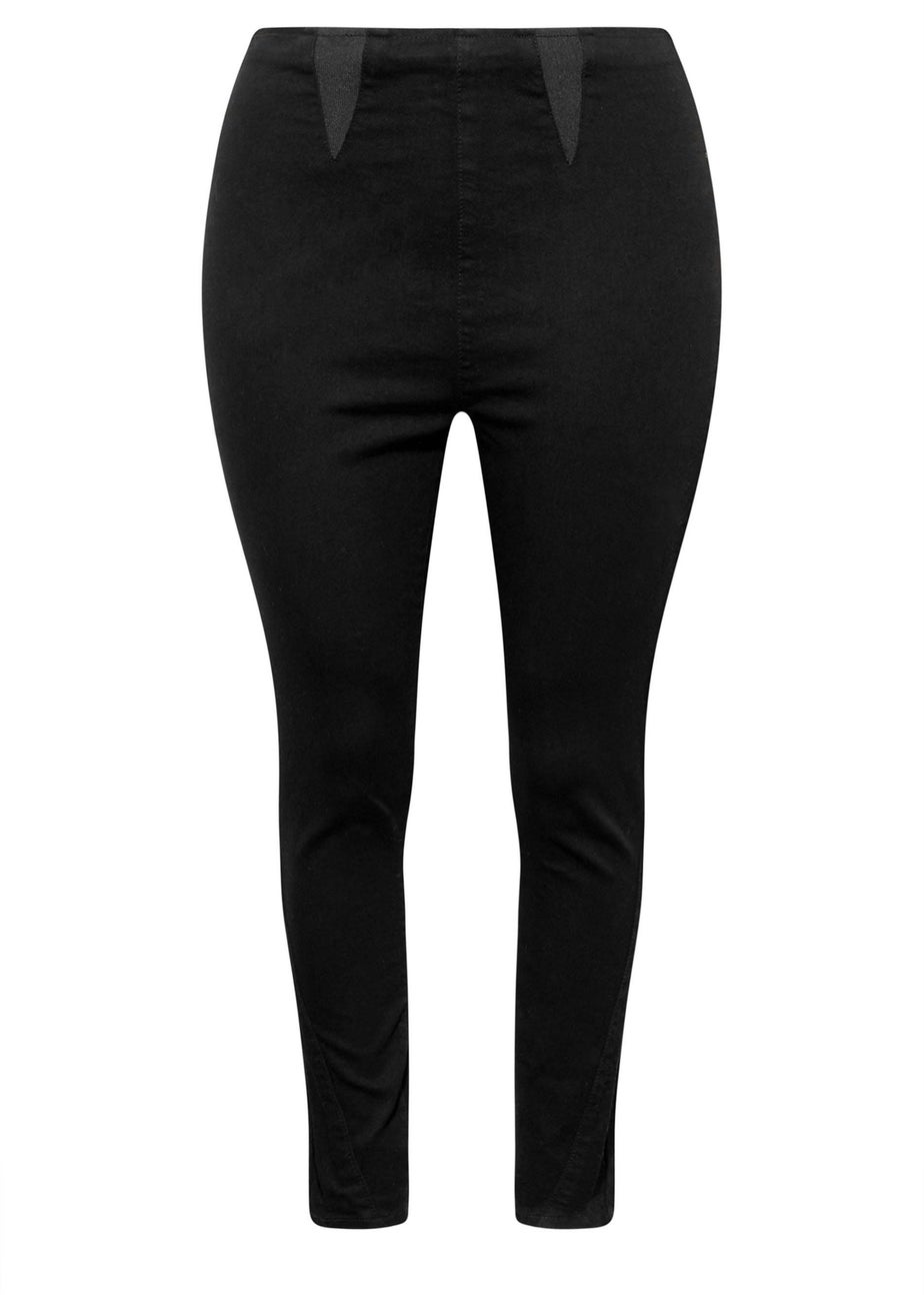 Yours Curve Bestseller Black Elasticated Insert Shaper Stretch Jeggings