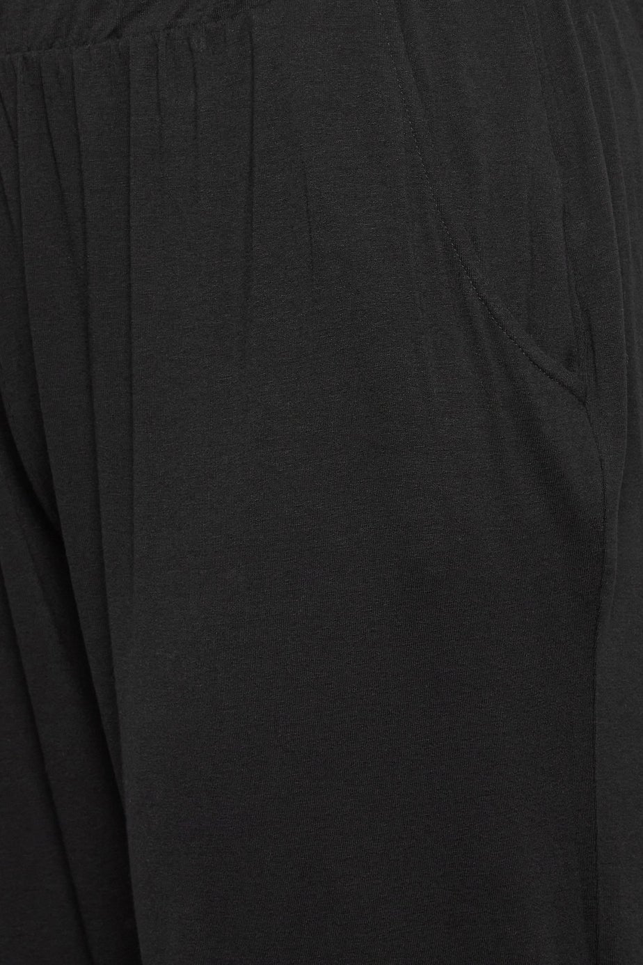 Yours Curve Black Cuffed Harem Joggers