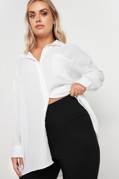 Yours Curve Black Flare Bengaline Trousers