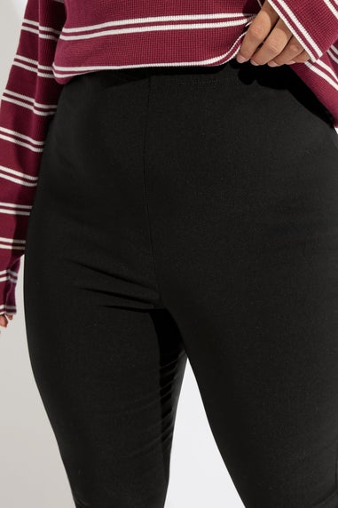 Yours Curve Black Flare Bengaline Trousers