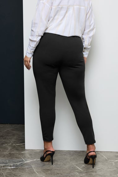 Yours Curve Black Stretch Tapered Trousers