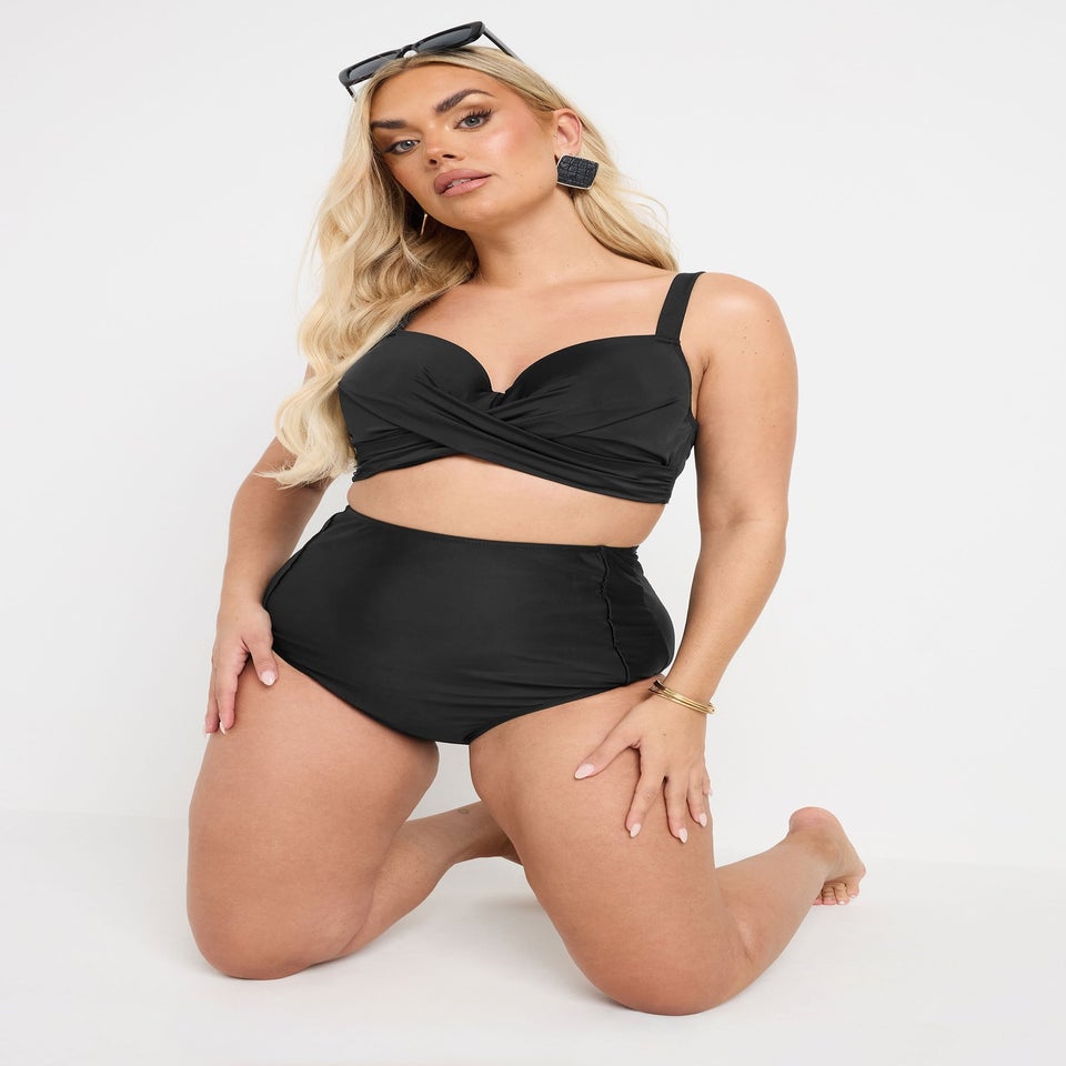 Yours Curve Black Premium Underwired Bikini Top