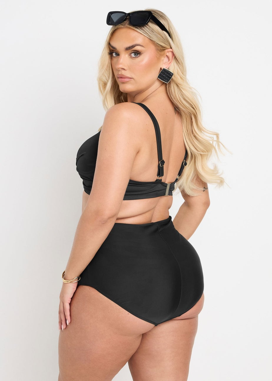 Yours Curve Black Premium Underwired Bikini Top