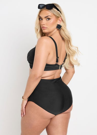 Yours Curve Black Premium Underwired Bikini Top