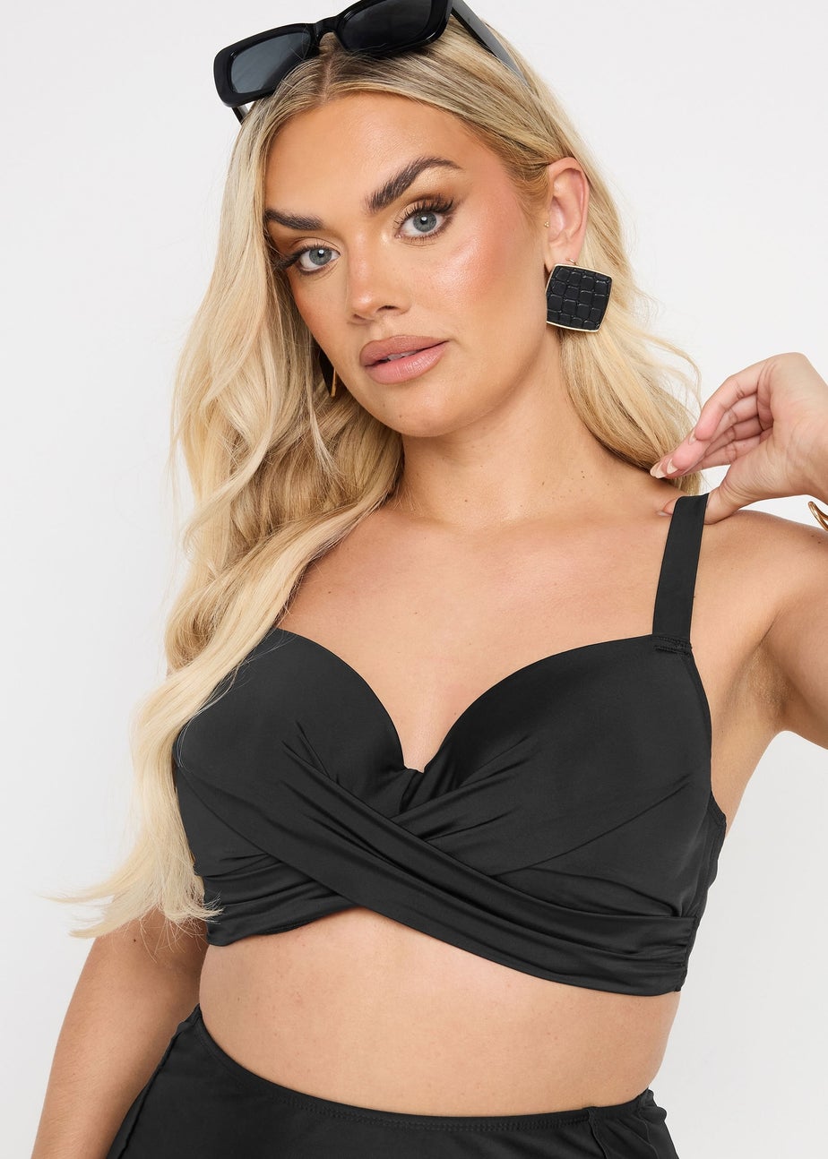 Yours Curve Black Premium Underwired Bikini Top