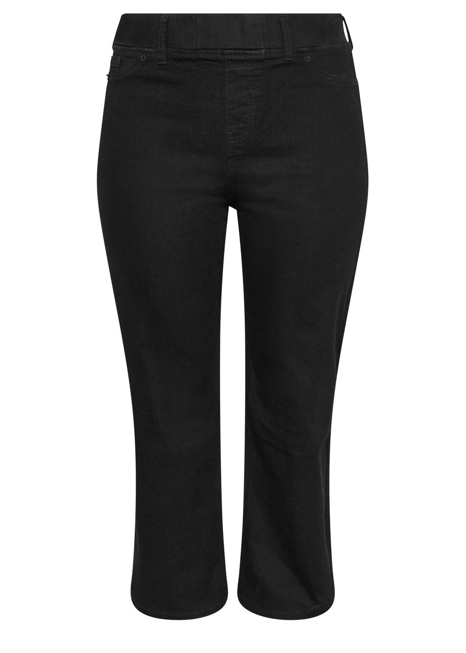 Yours Curve Black Wide Leg Jeggings