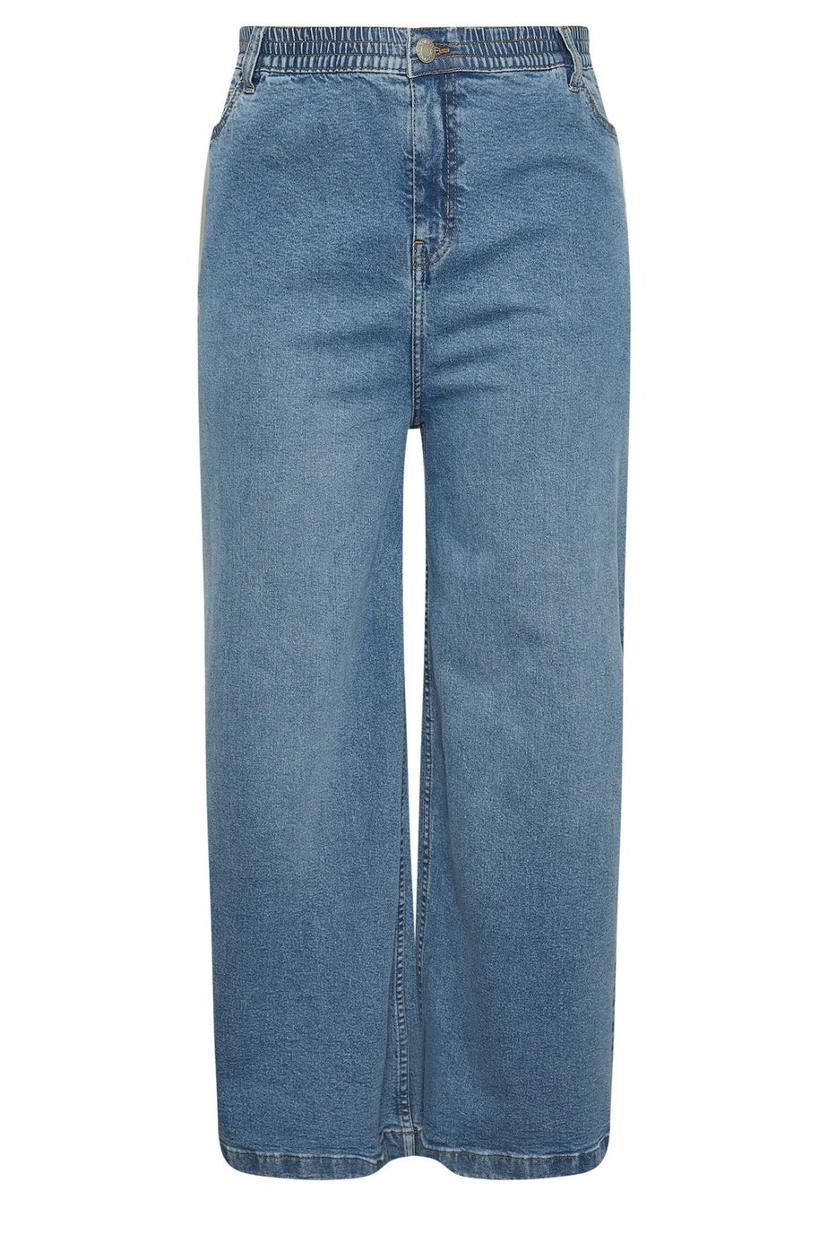 Yours Curve Blue Wide Leg Slouchy Jeans