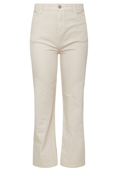 Yours Curve Cream Wide Leg Denim Jeans