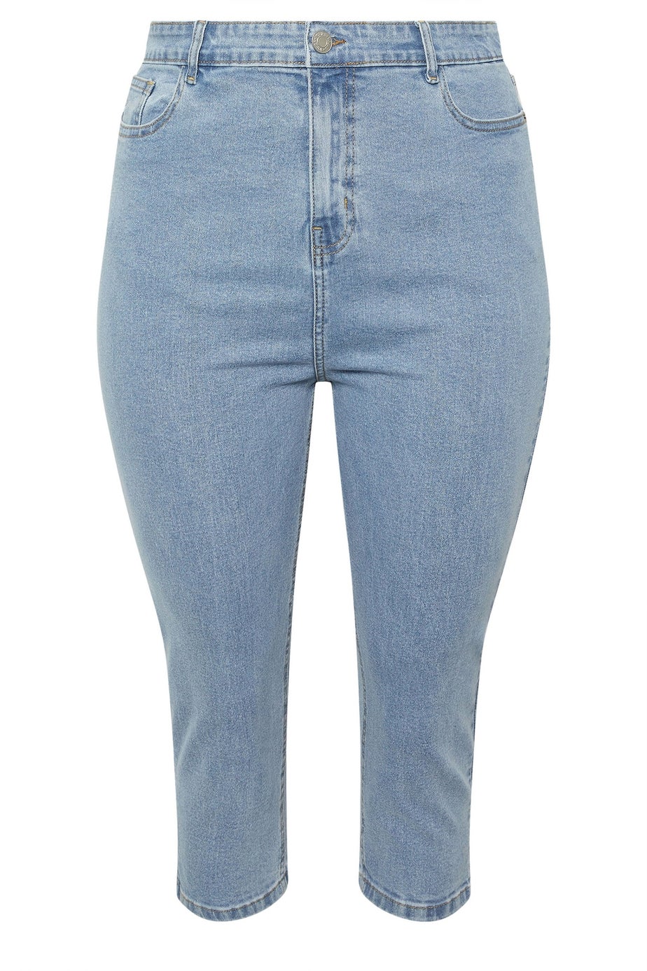Yours Curve Light Blue Cropped AVA Jeans