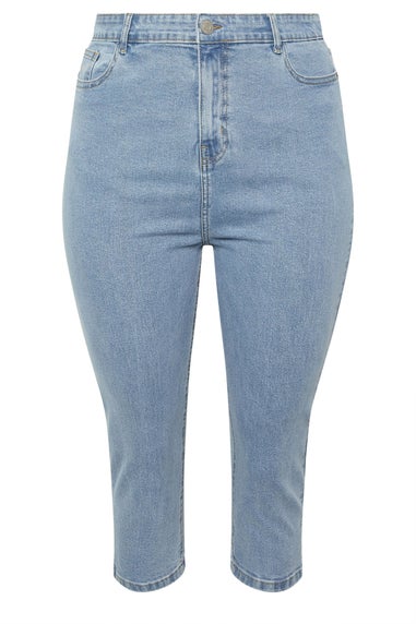 Yours Curve Light Blue Cropped AVA Jeans
