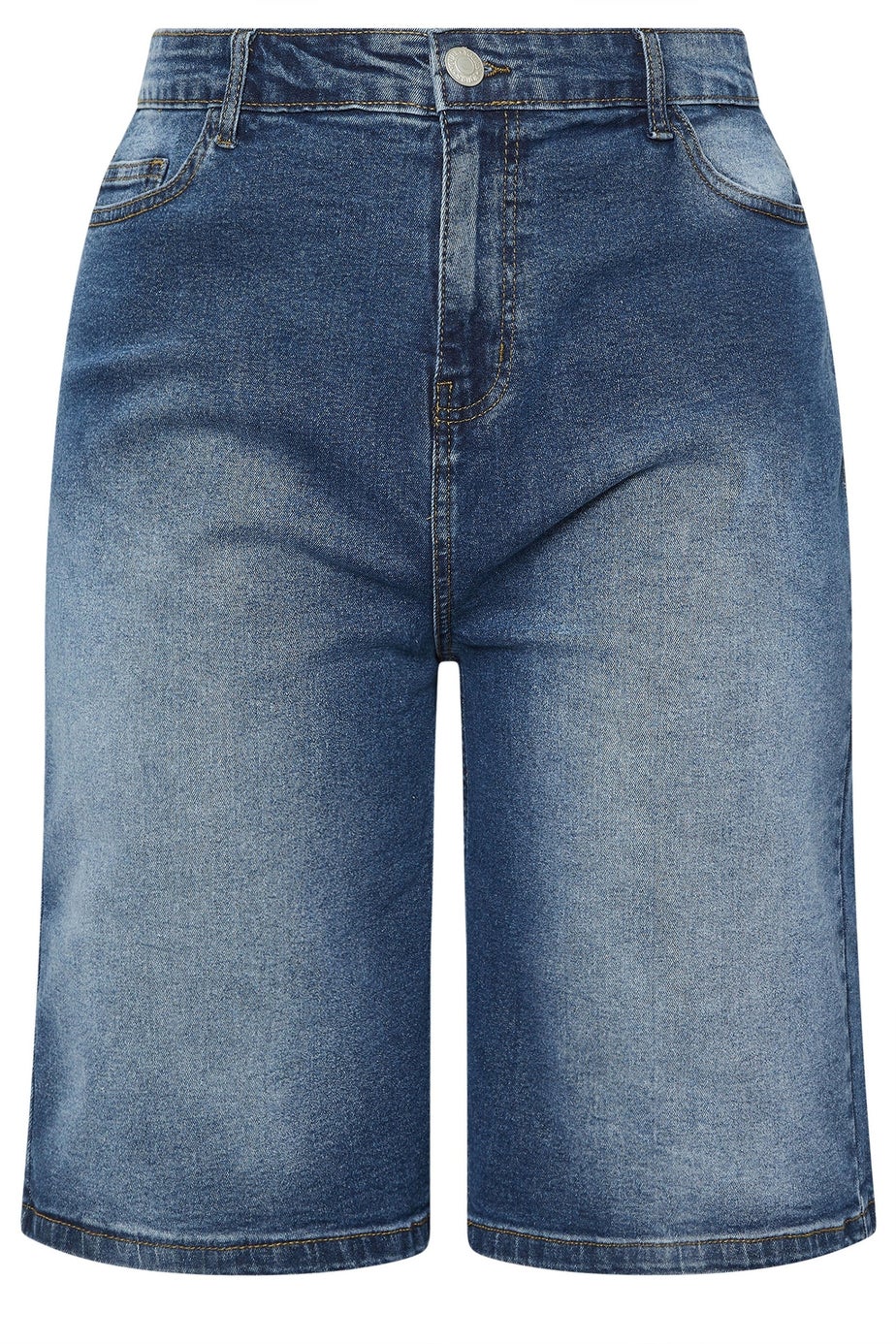 Yours Curve Mid Blue Stretch Denim Jorts