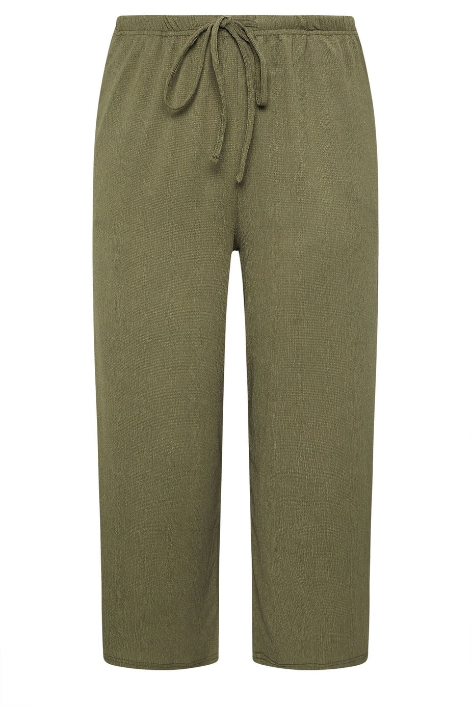 Yours Curve Khaki Green Textured Culottes