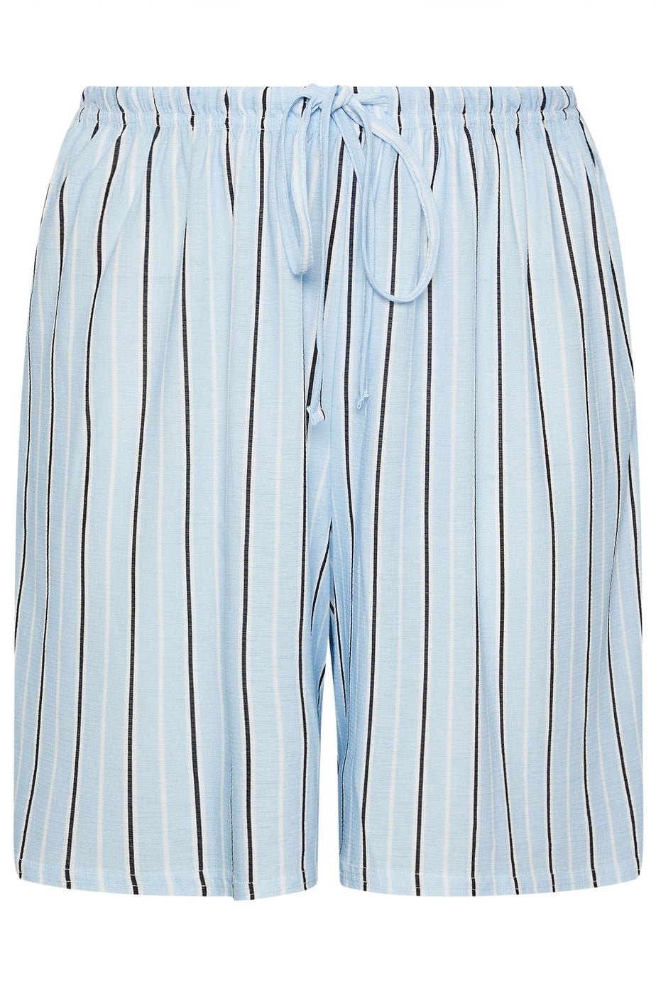 Yours Curve Blue Stripe Shorts