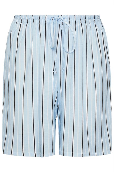 Yours Curve Blue Stripe Shorts