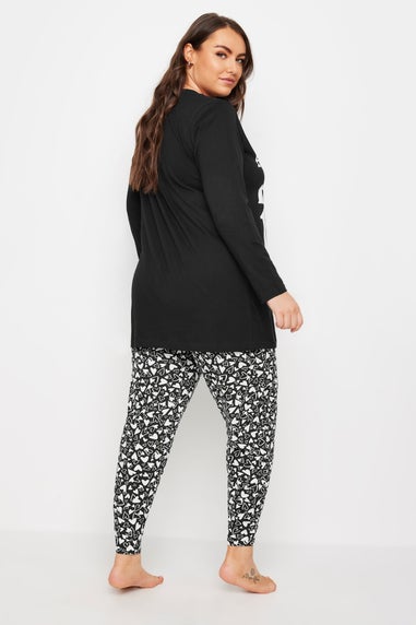 Yours 4 Pack Curve Black All You Need Is Love Pyjama Set