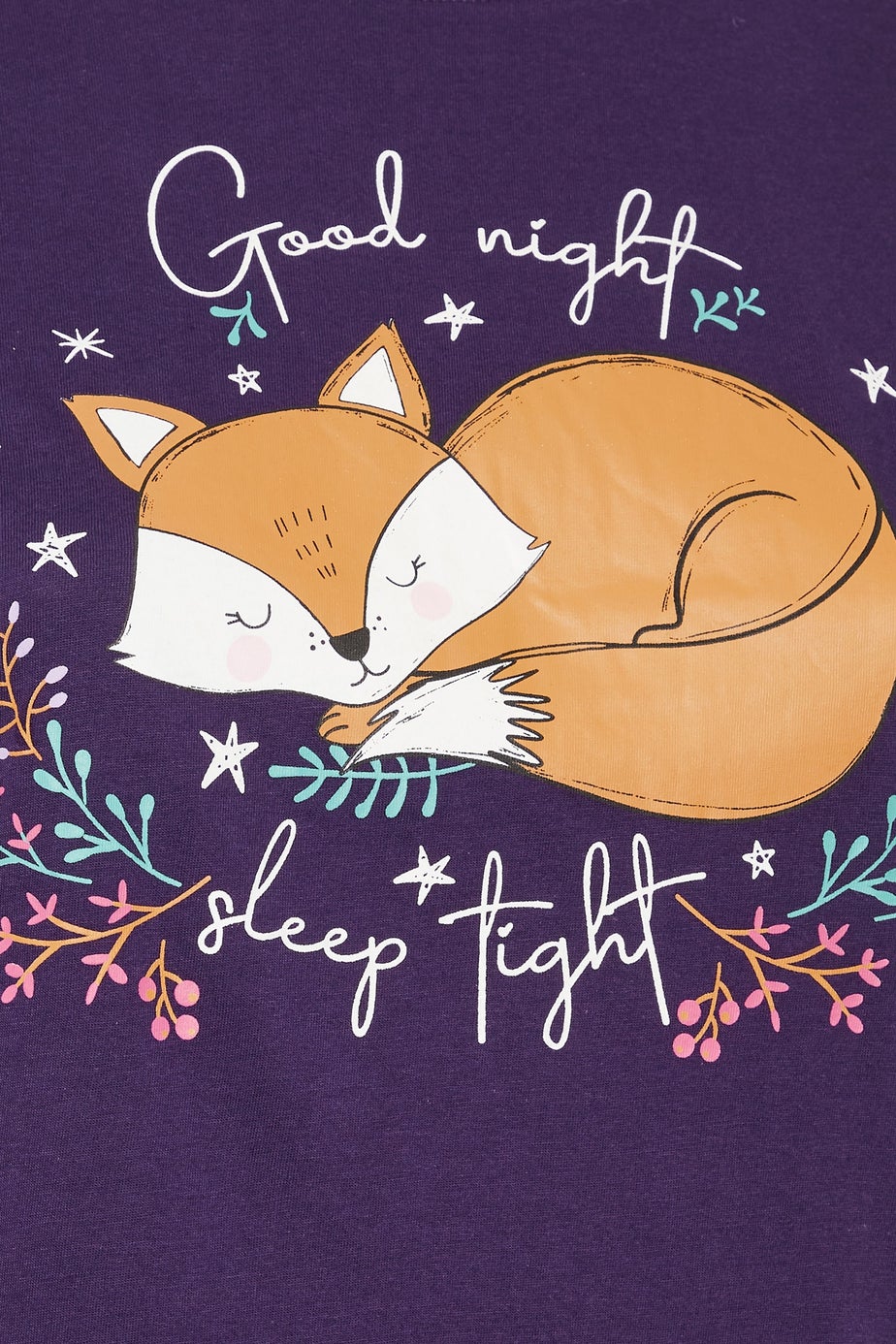 YOURS Curve Purple 'Goodnight, Sleep Tight' Slogan Pyjama Set