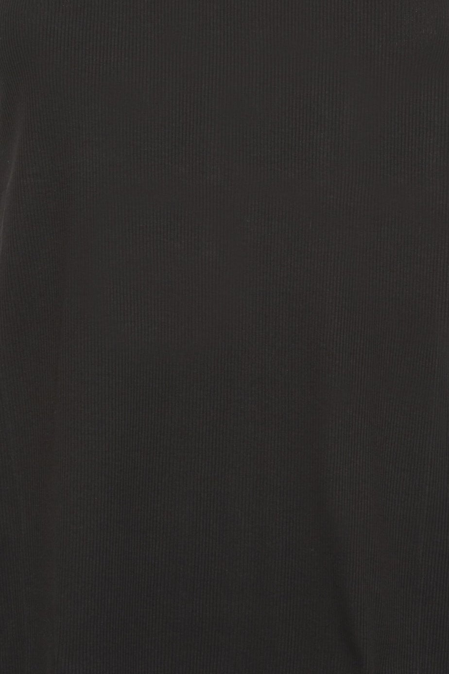 YOURS Curve Black Frill Ribbed Cotton Chemise