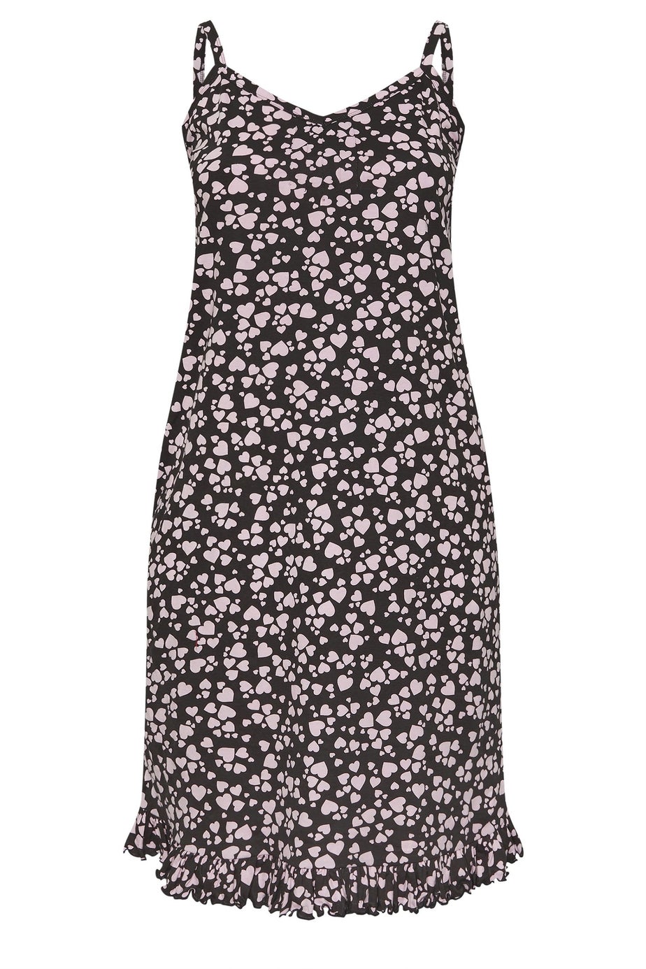 YOURS Curve Black Heart Print Chemise