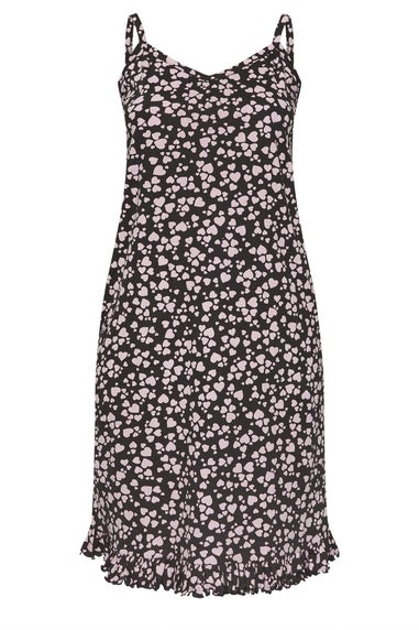 YOURS Curve Black Heart Print Chemise