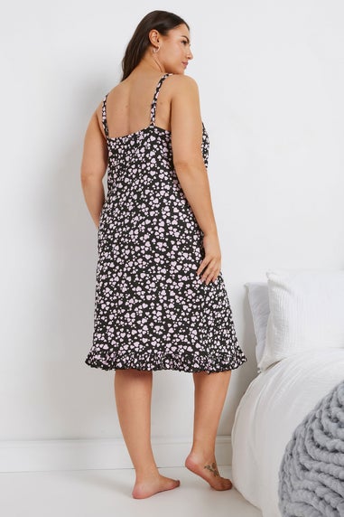 YOURS Curve Black Heart Print Chemise