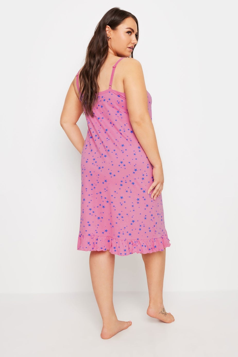 YOURS Curve Pink Star Print Chemise