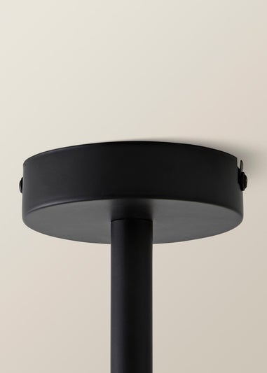 ValueLights Luiggi Black 5 Way Bar Ceiling Light