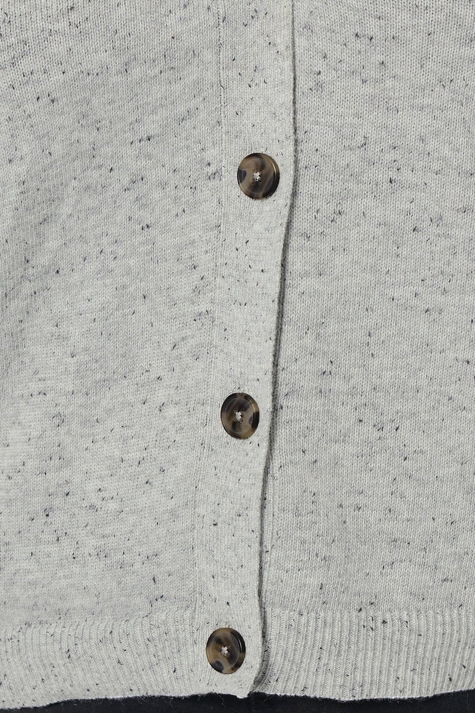 Yours Curve Grey Speckled Button Through Cardigan