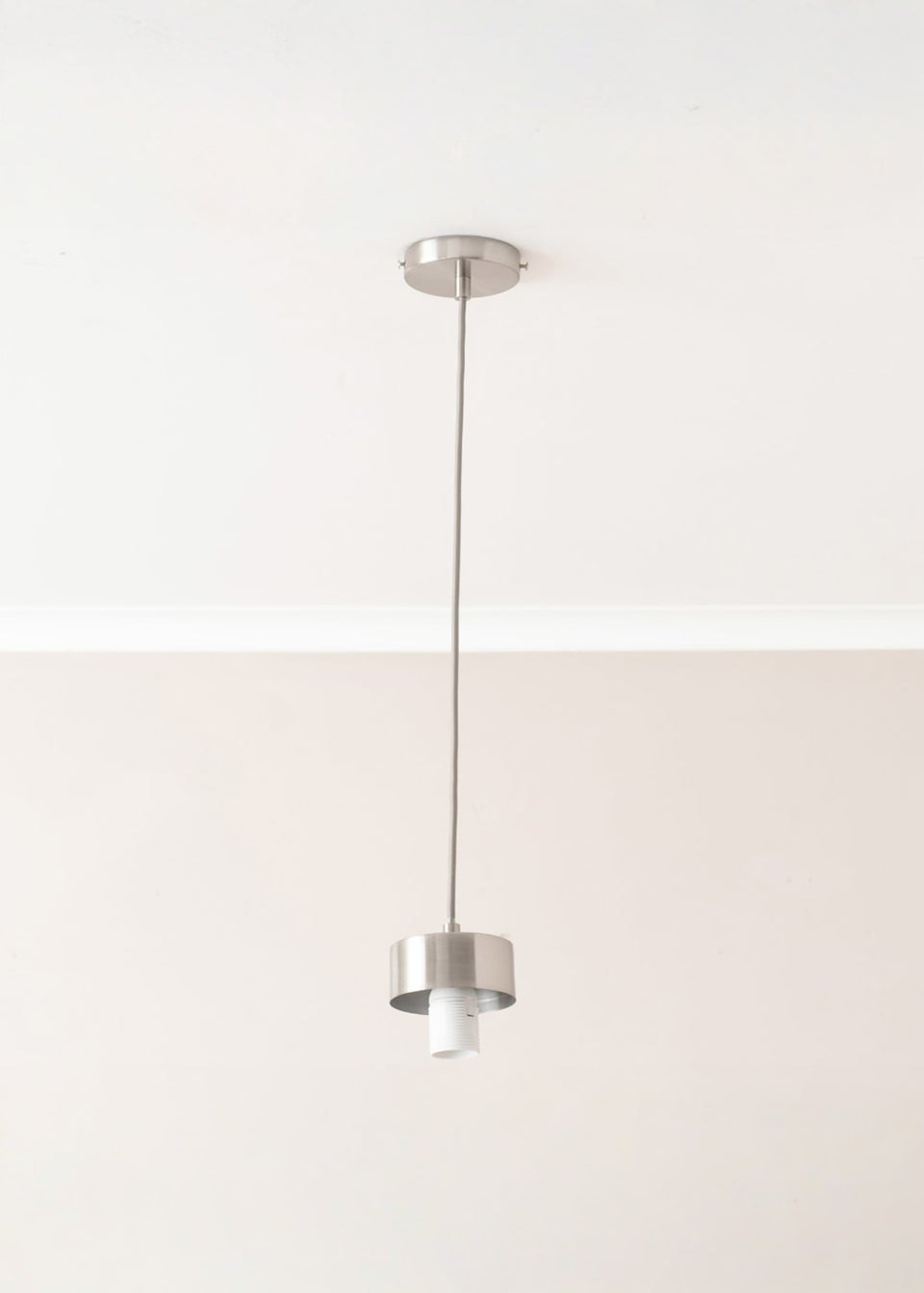 ValueLights Brianna Brushed Chrome Cap Adjustable Pendant Ceiling Light
