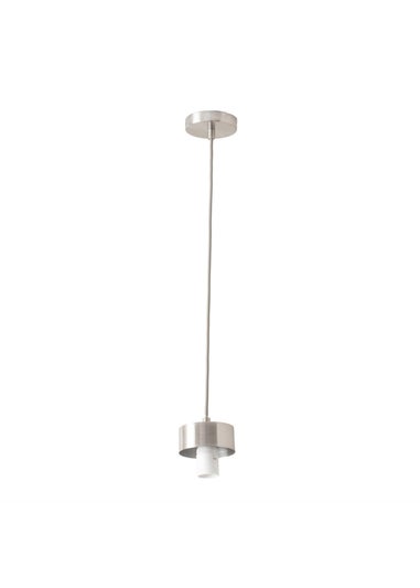 ValueLights Brianna Brushed Chrome Cap Adjustable Pendant Ceiling Light