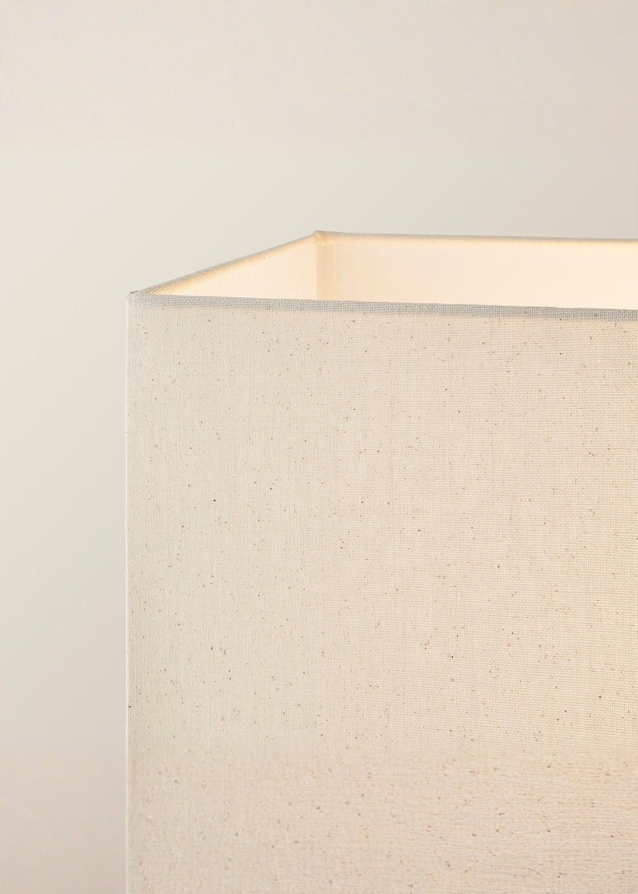 ValueLights Gloria Gold Double Stem Metal Floor Lamp with Rectangular Lampshade