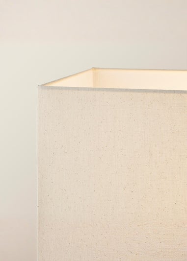 ValueLights Gloria Gold Double Stem Metal Floor Lamp with Rectangular Lampshade